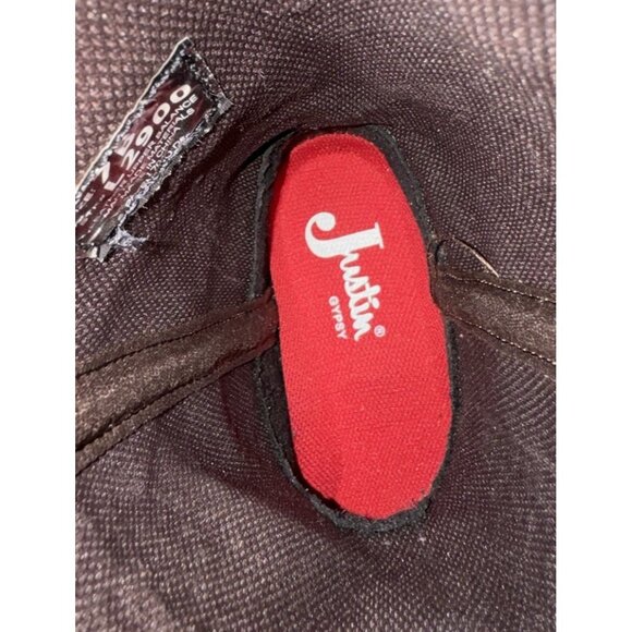 Justin Boots Gypsy Womens Size 7 B L2900 Brown Leather Turquoise Western - Picture 9 of 9